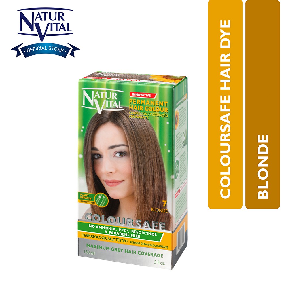 NaturVital Colour Safe Permanent Hair Dye - Blonde | Shopee Singapore