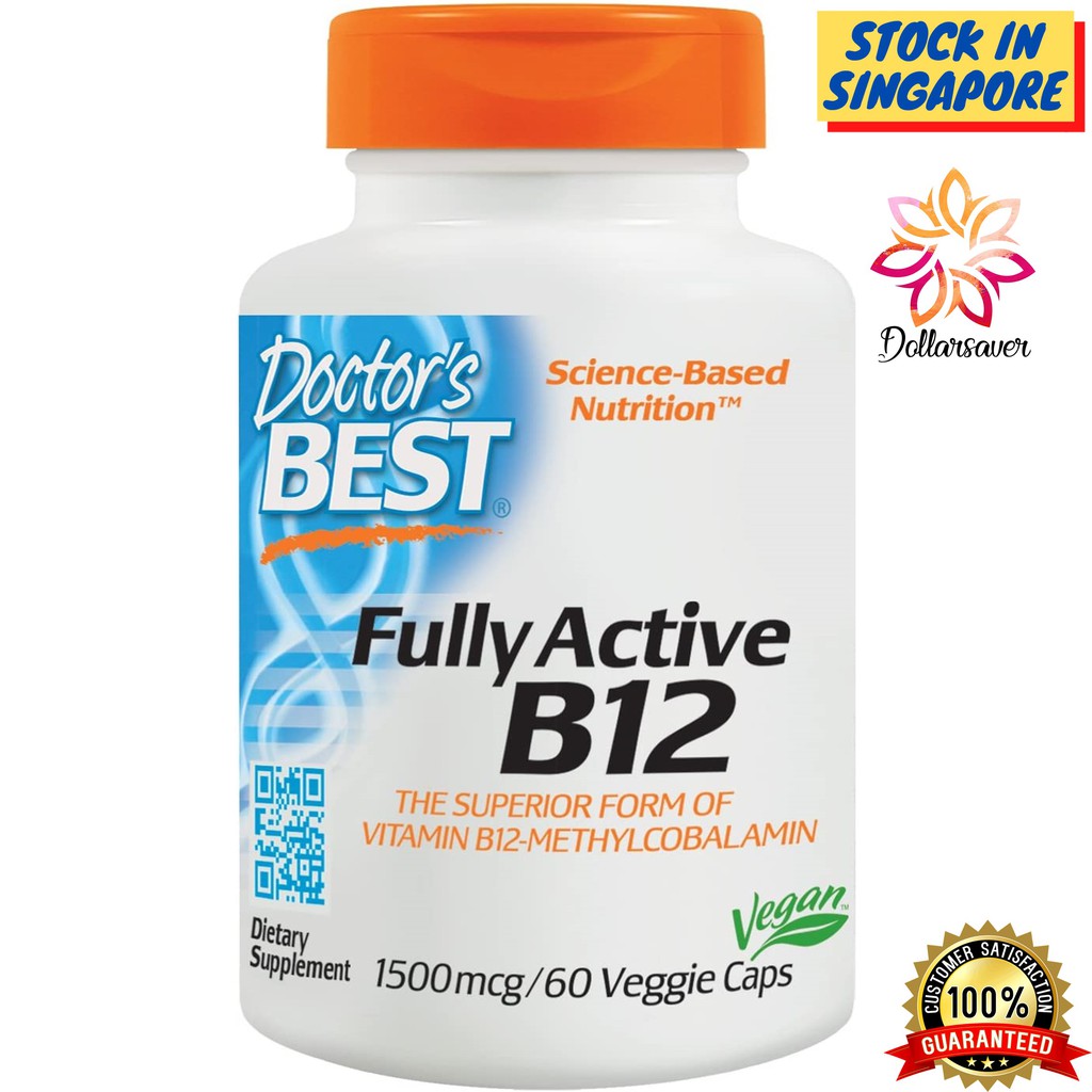 Doctor's Best Fully Active Vitamin B12 Supplement 1,500Mcg ...