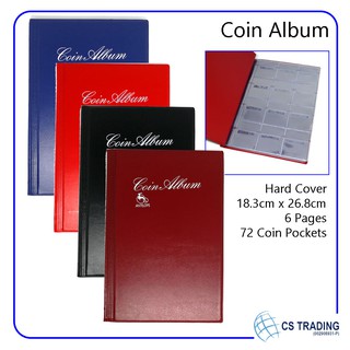 [Shop Malaysia] Large Hard Cover Coin Album (72 Pockets)