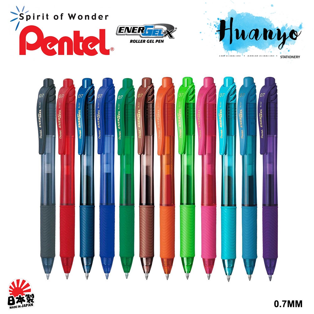 6  pcs Pentel Energel  Refill 0.5mm Blue colo rNeedle Tip Made in Japan