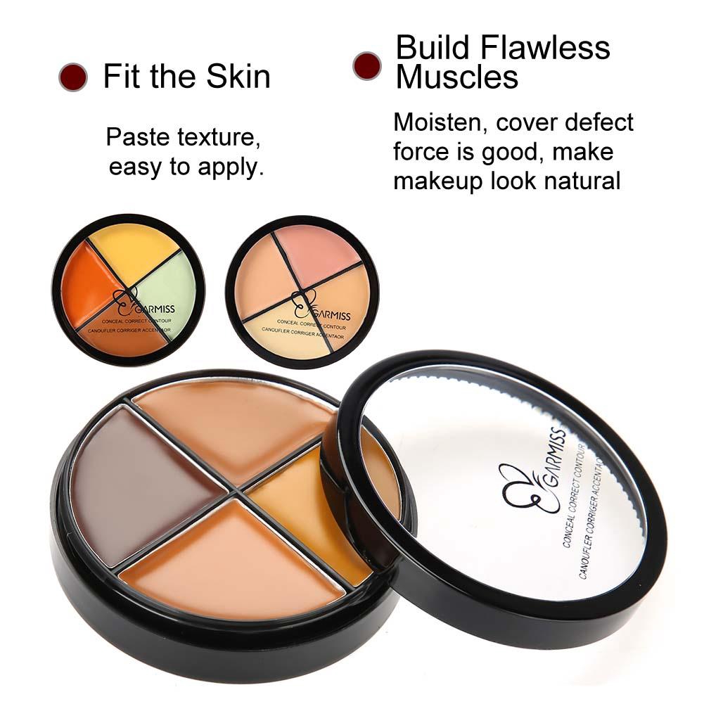 4 Colour Concealer Palette Face Makeup Kit Contour Foundation Highlighter Cream Shopee Singapore