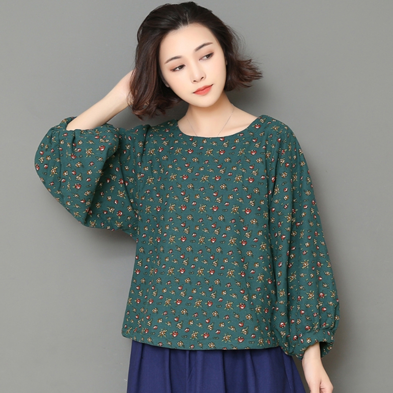  PREORDER Women s Plus  Size  Floral Round Neck Long Sleeve 