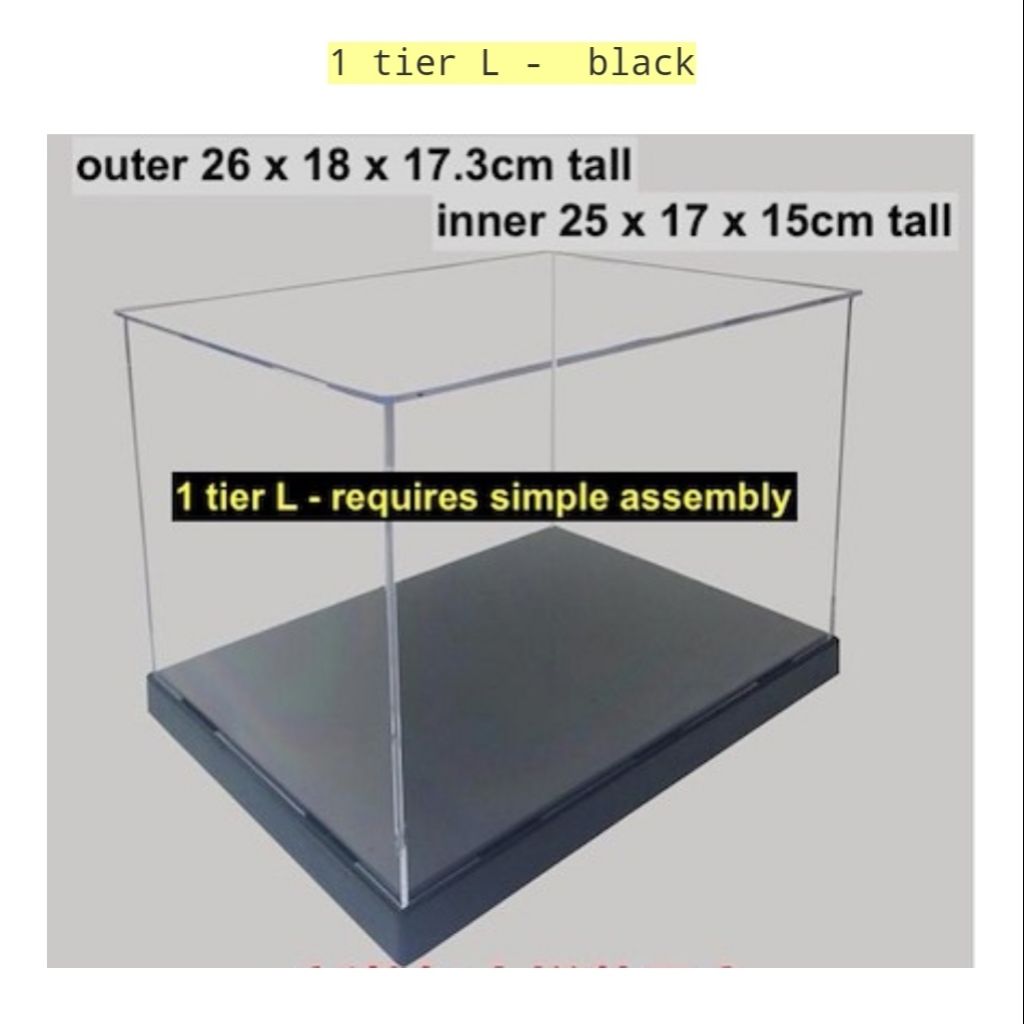 Acrylic display case box toys figurines Shopee Singapore