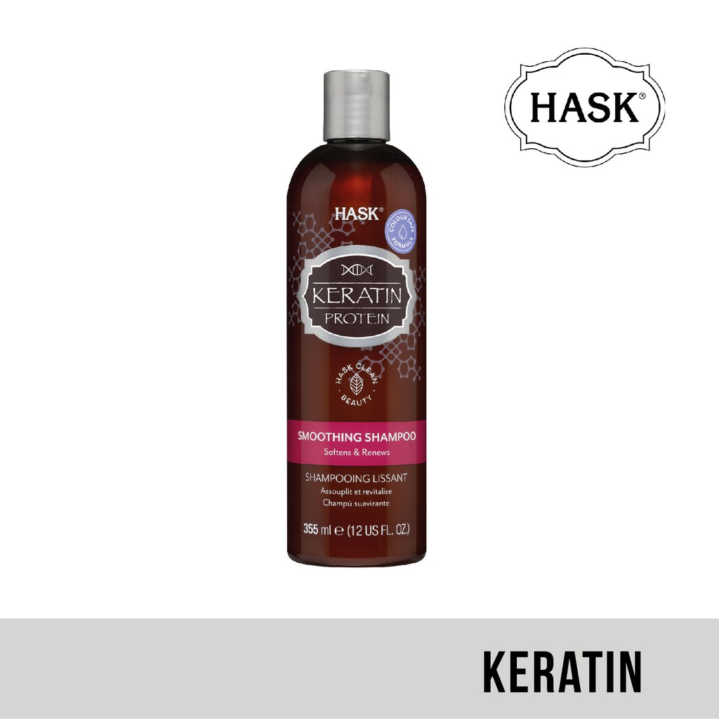 Hask Keratin Protein Smoothing Shampoo 355ml Shopee Singapore