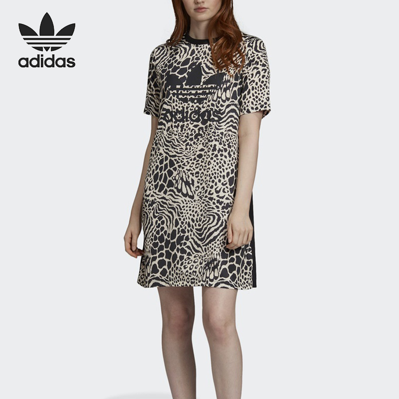 adidas dress black and white