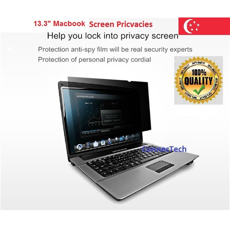 16:9 Aspect Ratio Hanging 13.3 Inch Privacy Screen for Widescreen Laptop 