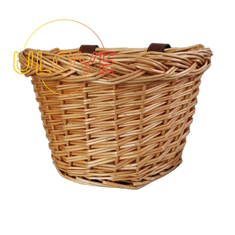 wicker bicycle baskets front