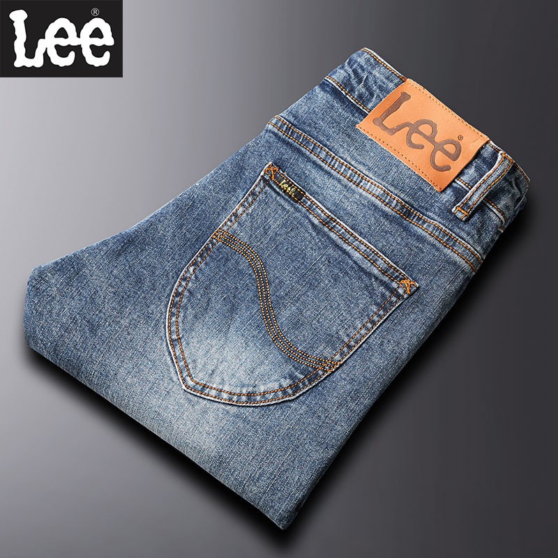 Original Lee Jeans For Men Slim Fit Pants Classic Jeans Male Denim Jeans Designer Trousers Casual Skinny Straight Elasticity Pants Shopee Singapore