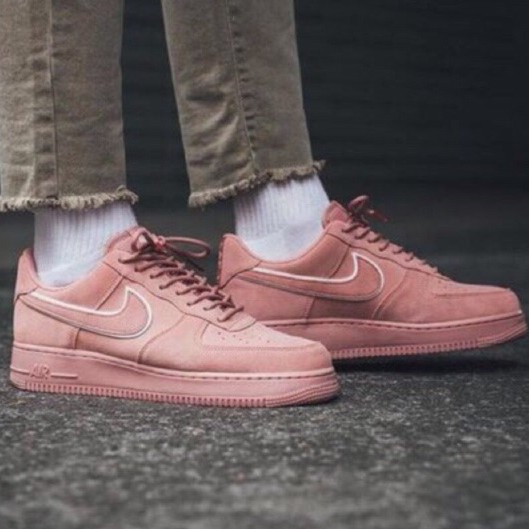 pink nike air force 1 suede