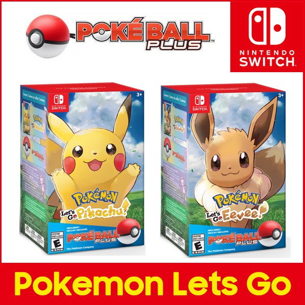Nintendo Switch Pokemon Lets Go Pikachu Eevee Monster Ball Plus Pack Shopee Singapore