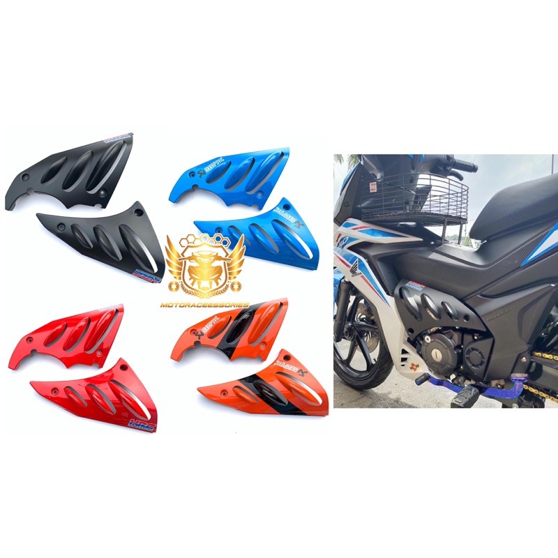 New Design Honda Rs150 Side Engine Cover Shark Cover Rs150 V1 V2 Shopee Singapore
