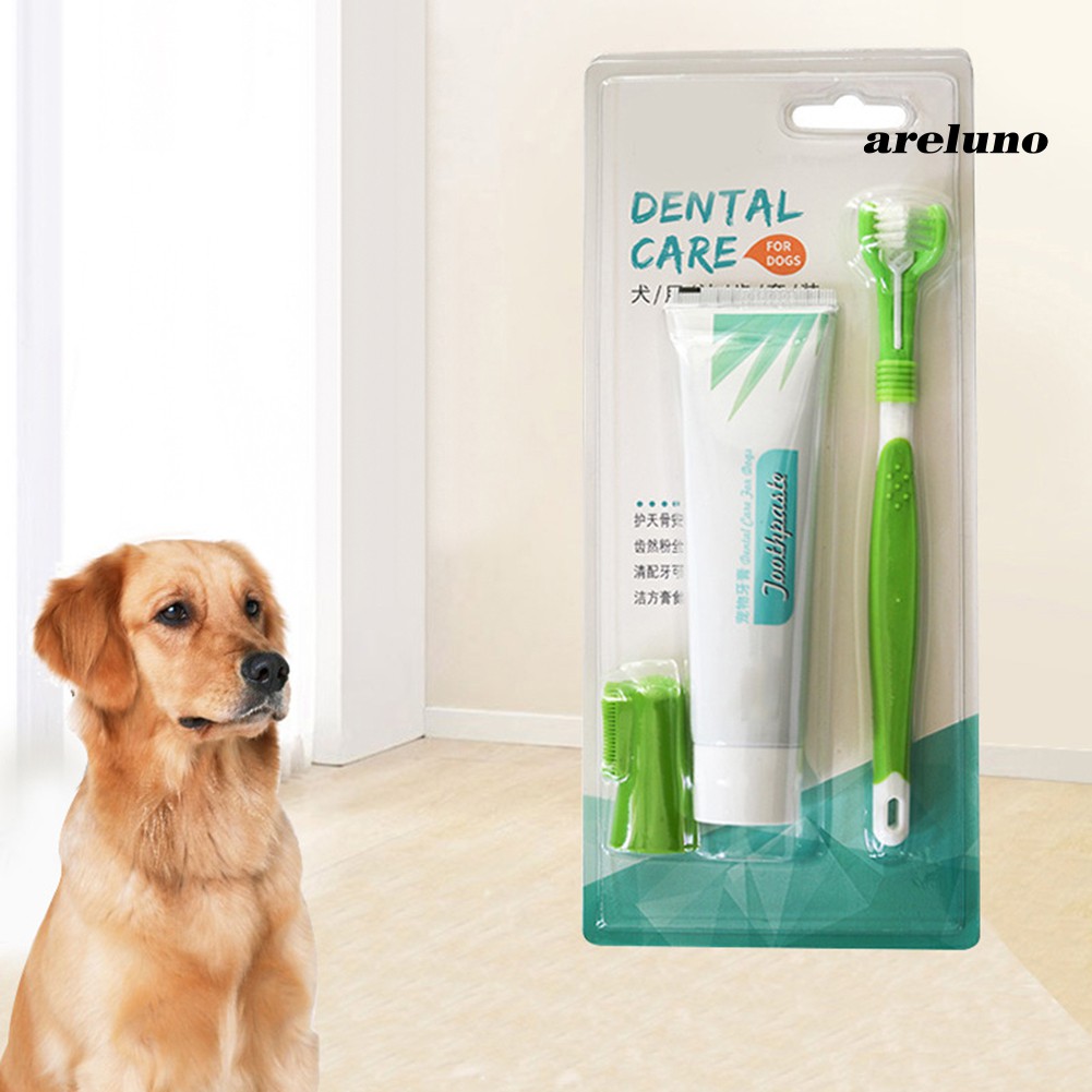AE Pet Dog Cat Toothpaste Toothbrush Set Teeth Cleaning Oral Care