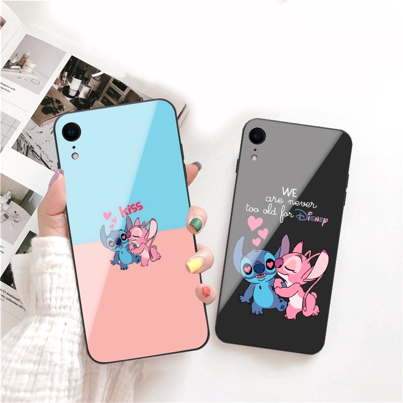 Stitch Apple Iphone 11 Case Apple Iphone 11 Pro Max Casing Cover Tempered Glass Case Iphone11 Pro Hard Case Glass Disney Shopee Singapore