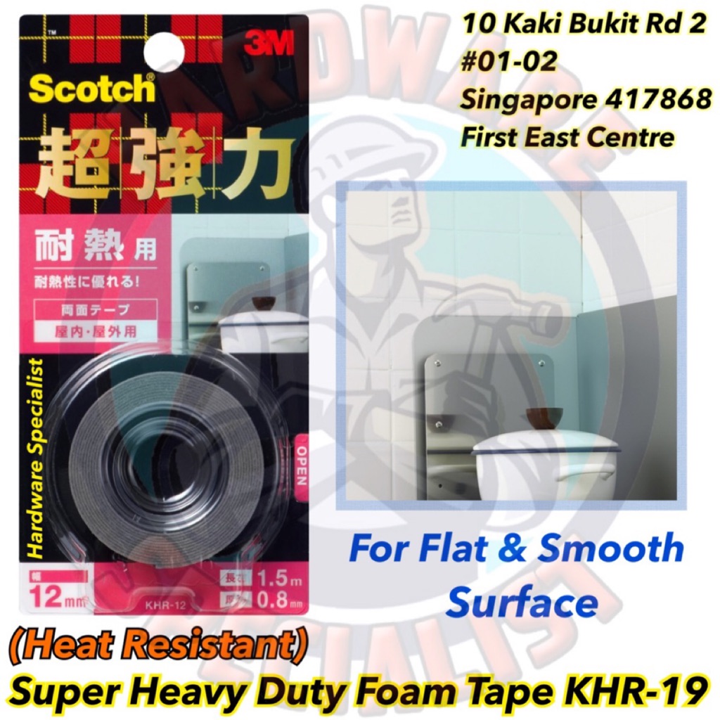 3M Scotch VHB Super Heavy Duty Heat Resistant Tape KHR19 Shopee