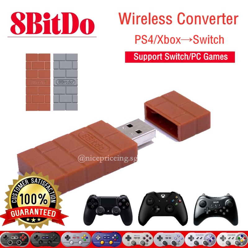 Original 8bitdo Wireless Bluetooth Rr Adapter Usb Gamepad Receiver For Nintendo Switch Ps4 Ps3 Xbox Shopee Singapore