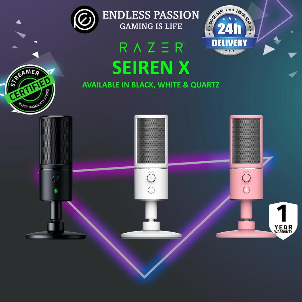 Razer Seiren X Professional Grade Hd Studio Sound Usb Digital Condenser Mic Shopee Singapore