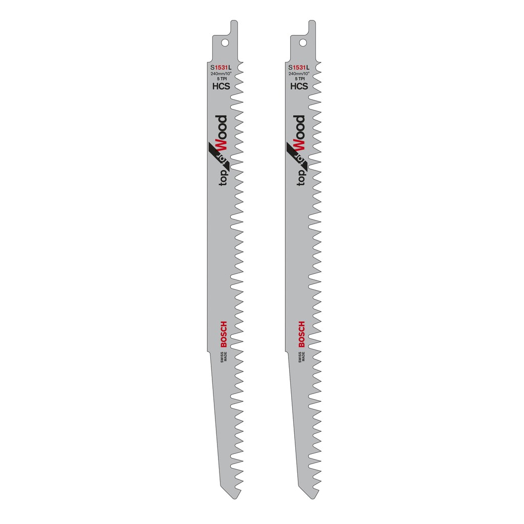 Bosch Sawblade 240mm (S1531L) 2 Pcs Pack - Top for Wood Reciprocating