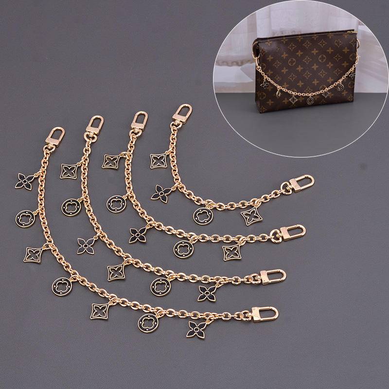 Purse Strap Extender for LV Pochette Accessory, Metal Chain Handbag Handle  Replacement Crossbody Shoulder Bag Charms (2 pack Shiny Gold)
