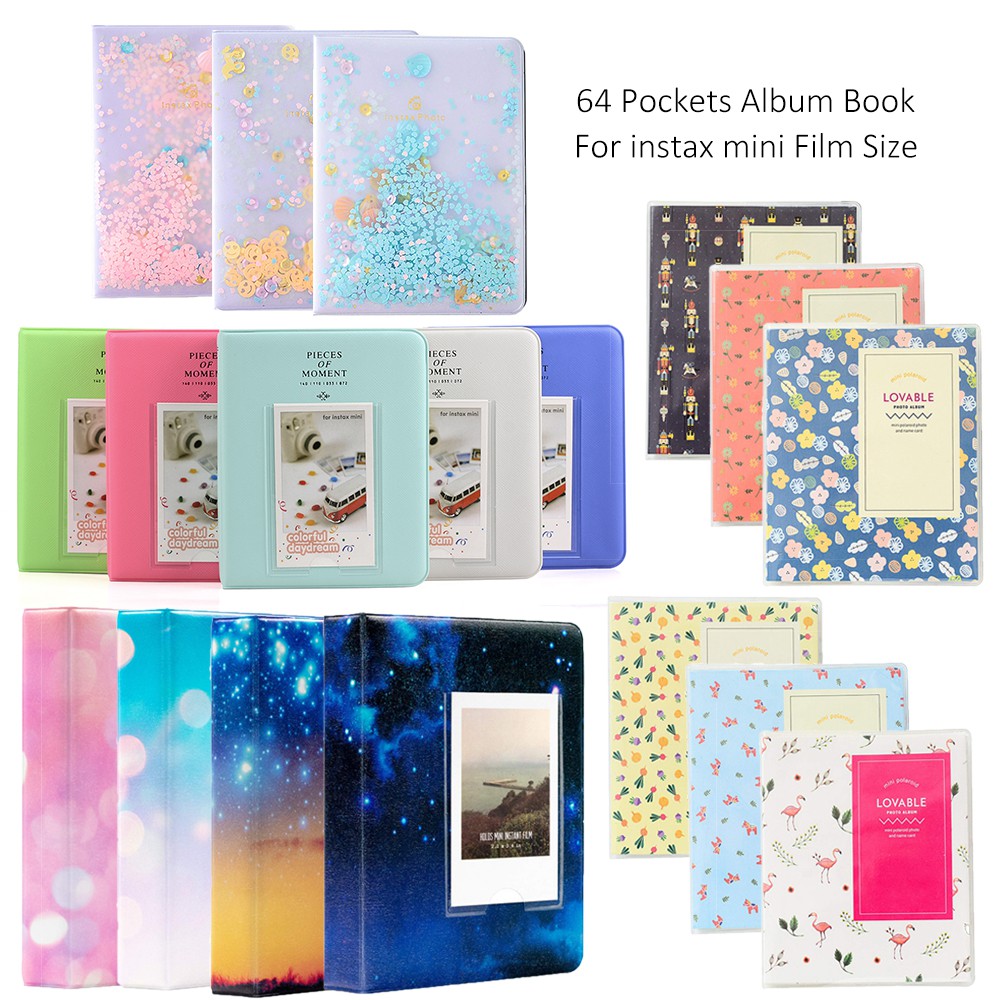 64 Pockets Album Instax Mini Film Photo Book For Fujifilm Instant 7s 8
