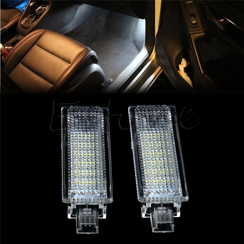 2xled Footwell Under Door Courtesy Light No Error For Bmw E82 E90