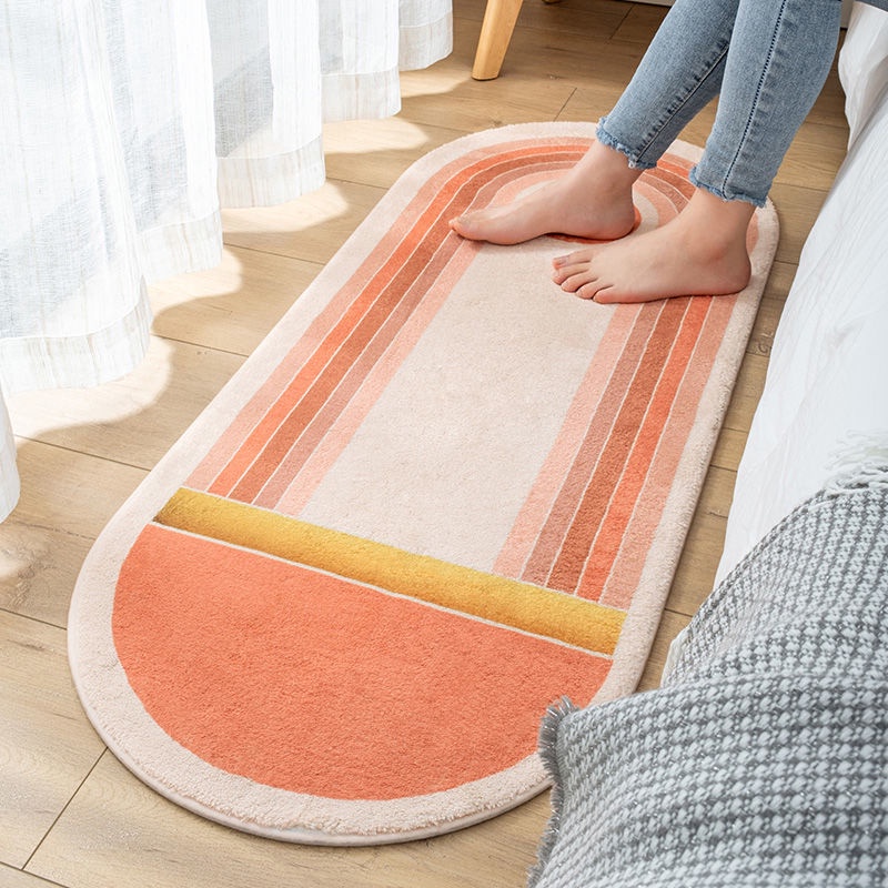 Ready Stock】Oval Living Room Carpets Non-slip Bedside Carpet Bedroom Floor  Mat Soft Furry Absorbent Baby Crawling Mats | Shopee Singapore
