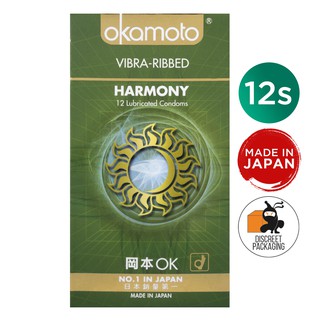 Image of Okamoto Harmony Vibra Ribbed Condoms Pack of 12s