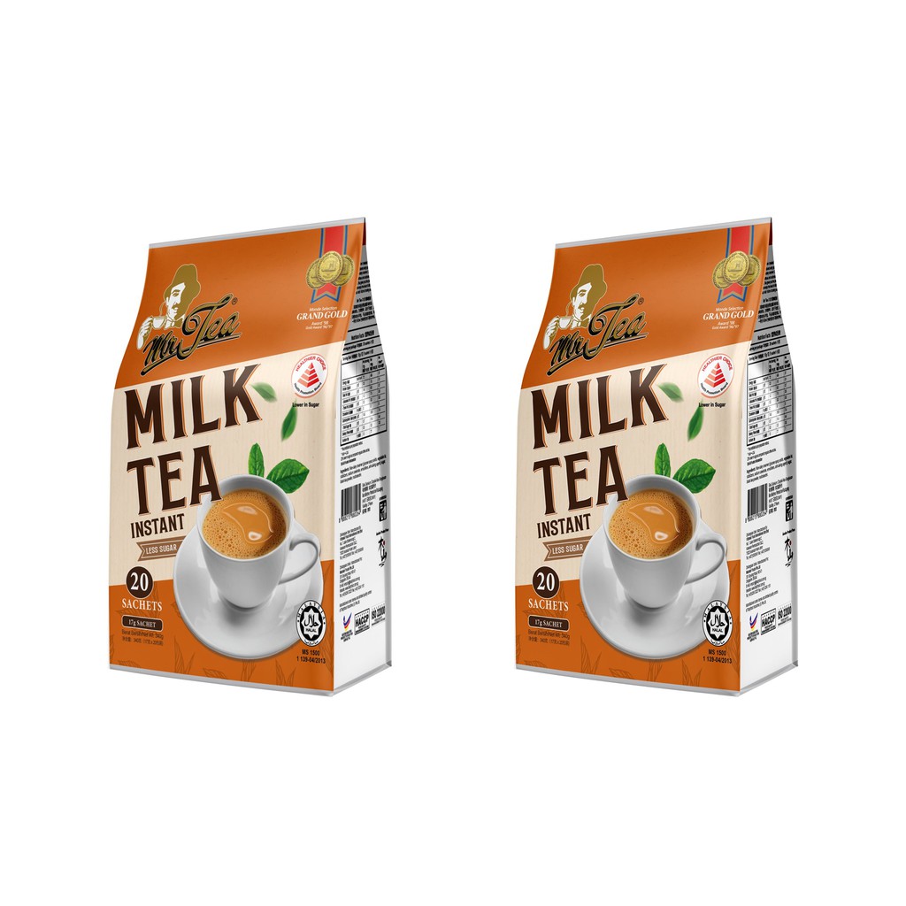 [Local Seller] TWO PACKS MR TEA HEALTHIER LOW SUGAR NON DAIRY MILK TEA 20 SACHETS PER PACK