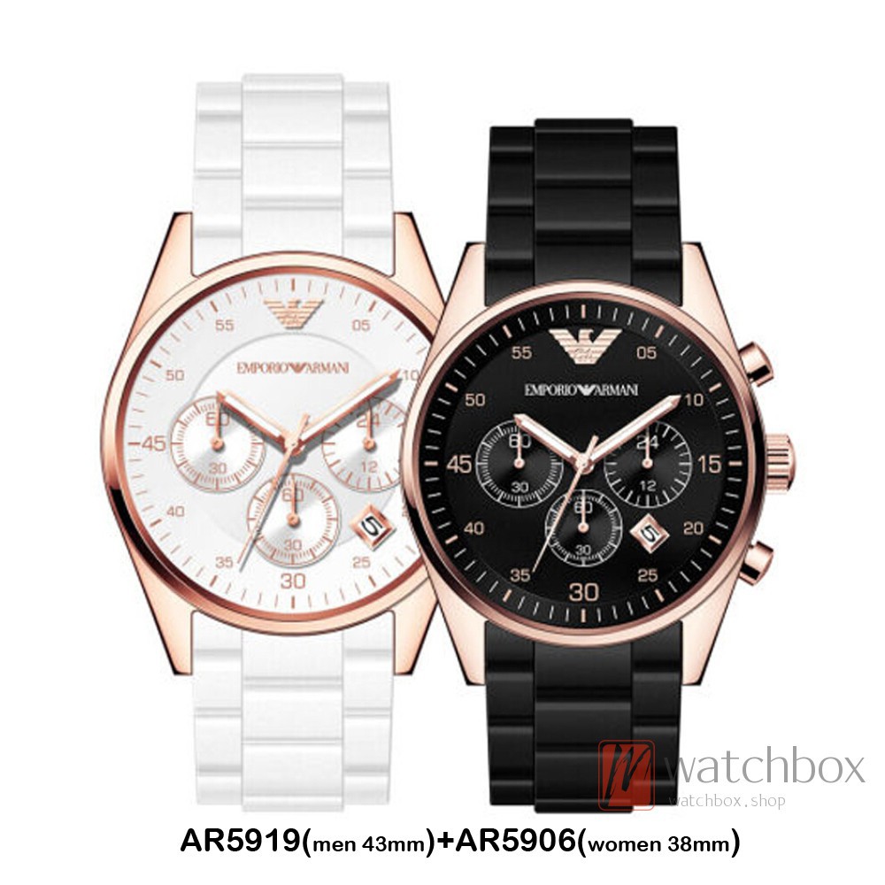 armani couple watch set