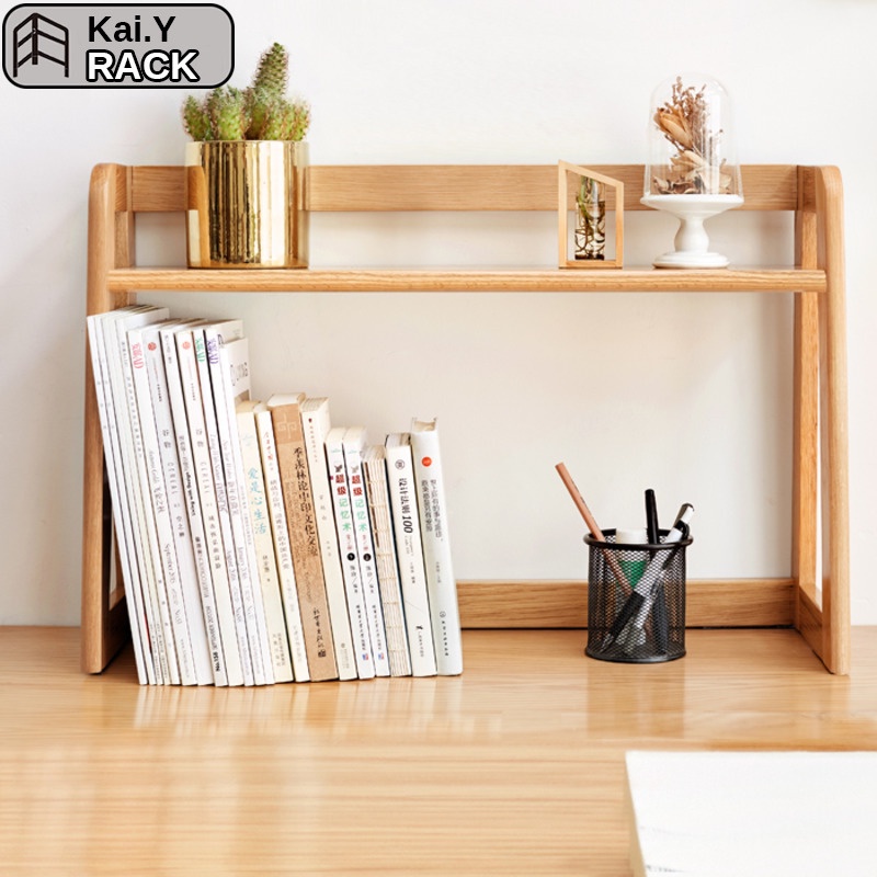Solid Wood Book Shelf Desktop Shelf Full Solid Small Book Rack Modern