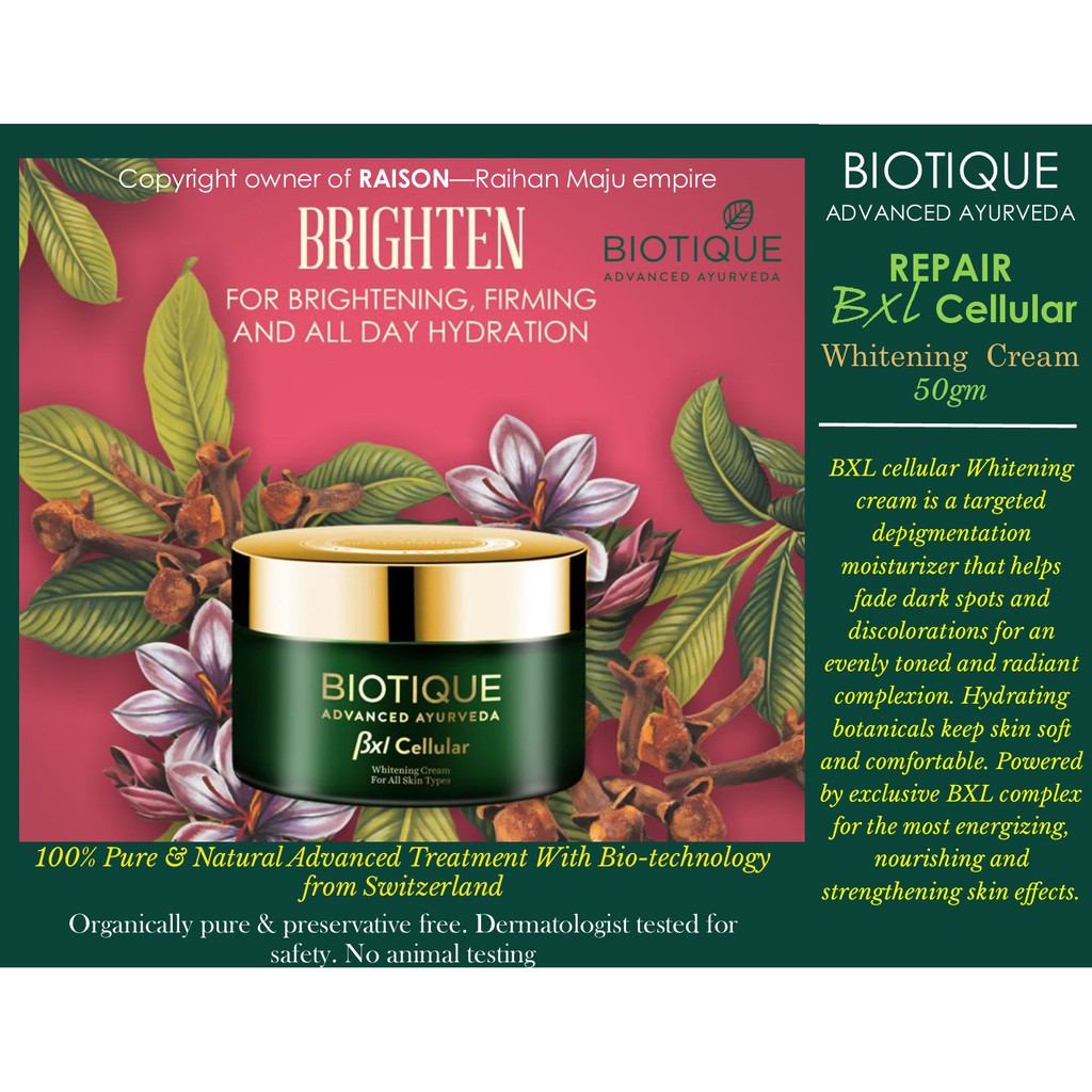 biotique depigmentation cream