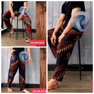 PRIA Batik pants short long pants Daily Casual Trendy long Pocket Size Men Women Adult Elastic Waist