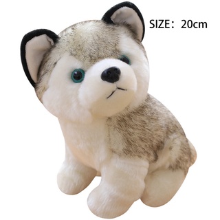 FHS 18CM Simulation Cute Dog Plush Toys Lovely Husky Animal Dolls Stuffed Soft Toys For Kids Boys Gift #2