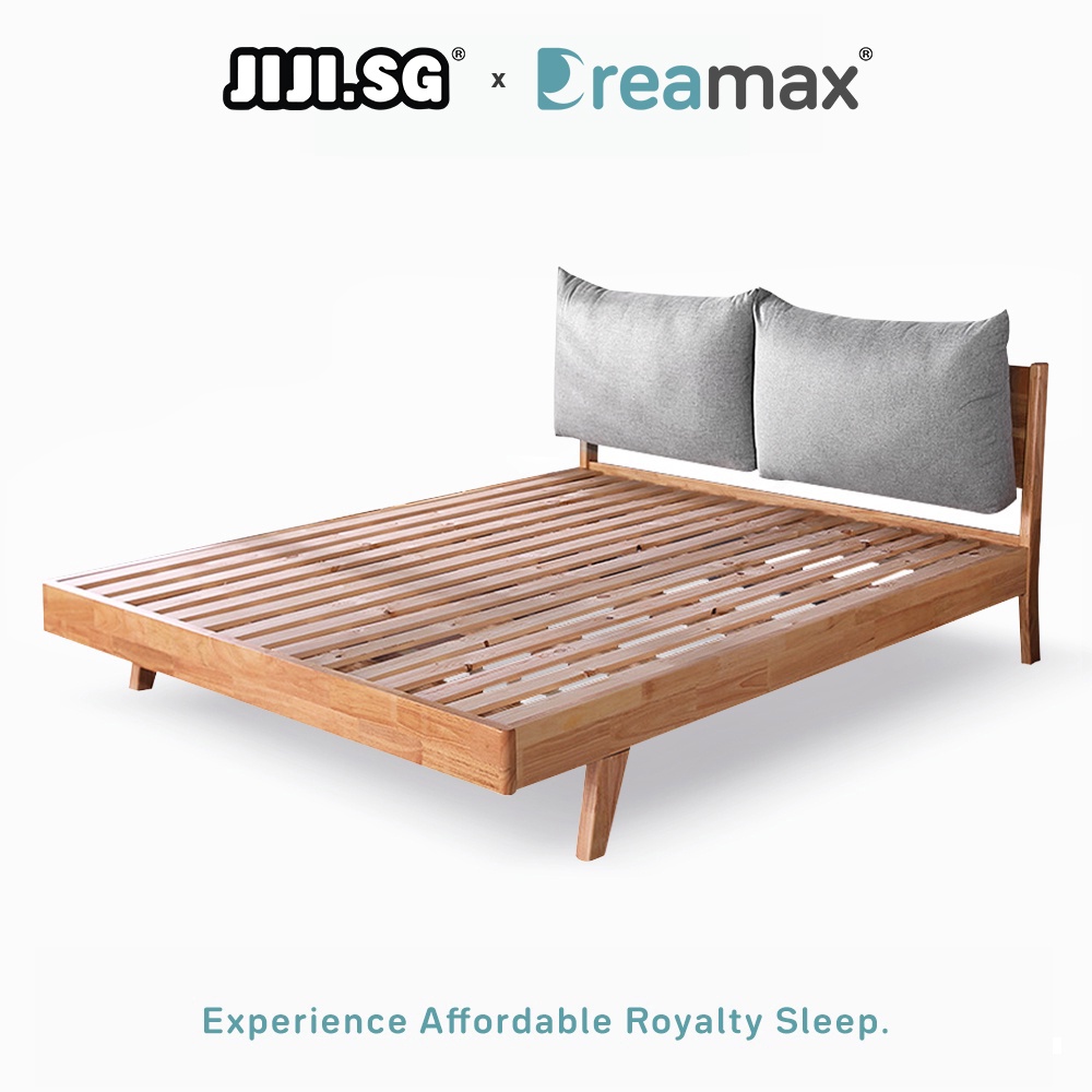 (JIJI.SG x DREAMAX) VILGOT Bed Frame (OnSite Installation) Queen Size / Wood bed frame