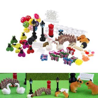 58x Miniature Fairy Garden Ornament Pot DIY Craft Accessories Dollhouse decor PQ