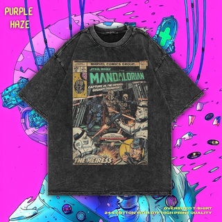 Purple Haze ”Star Wars The Mandalorian Chapter 11” Oversized T-Shirt | Stone Wash | Oversize T-Shirt | Top
