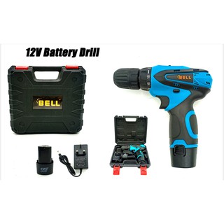 Bell 12V Electric Drill Cordless Screwdriver Lithium Battery Drill Cordless Screwdriver With 1 battery 1 Charger-SG