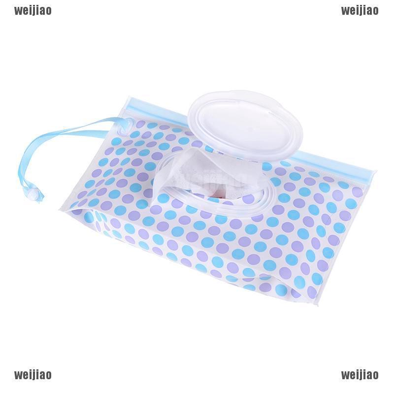 ωjakω 1Pc Portable baby wipes bag pouch outdoor easycarry clean wet