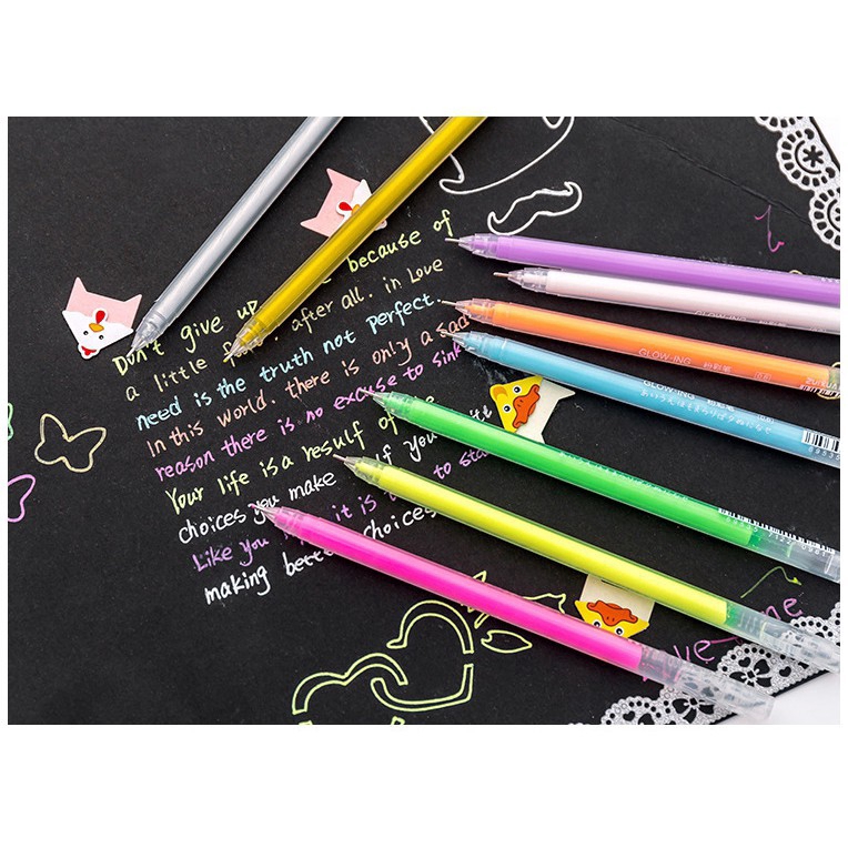 DIY Gel Pens Metallic Neon Colors Drawing Art Colorful Ink ...