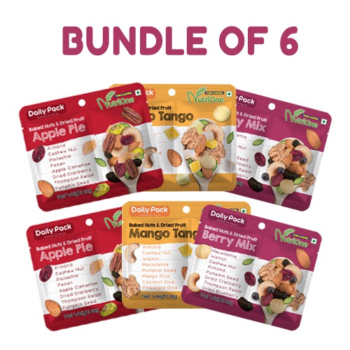 (Bundle of 6) Tong Garden Nutrione Daily Pack Baked Nuts & Dried Fruit