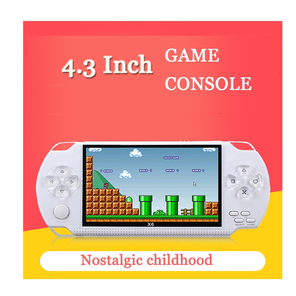 X6 128-bit Handheld Retro Game Console Arcade 4.3 Inch Classic Portable 