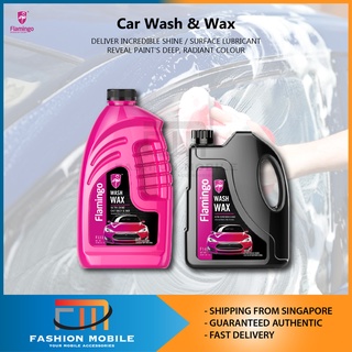Flamingo Car Wash and Wax Shampoo Wash and Wax 1L Pack 2L Pack Sparkling Clean Shine Protect Ultra Shine