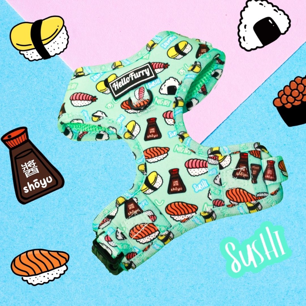 HelloFurry Adjustable Dog Harness Japanese Sushi Puppy Chest harness