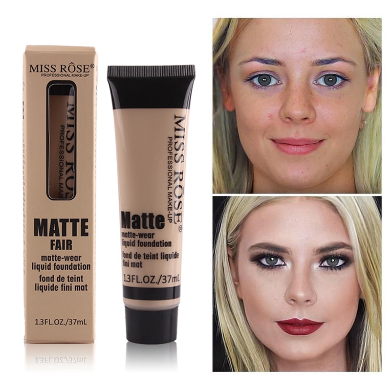 Face Makeup Foundation Full Cover Matte Long Lasting Oil Control Liquid Concealer Cream Base Make Up Shopee Singapore