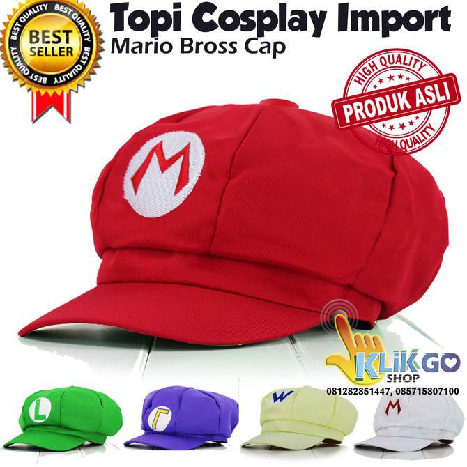 Mario Bross Hat Import Mario Bros Cosplay Hat Mario Bross Cap Green Shopee Singapore