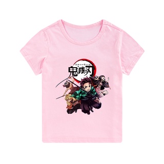 Demon Slayer Anime Kids T-shirt Cotton Boys Girls Tshirt Short Sleeves T-Shirt Unisex Fashion #4