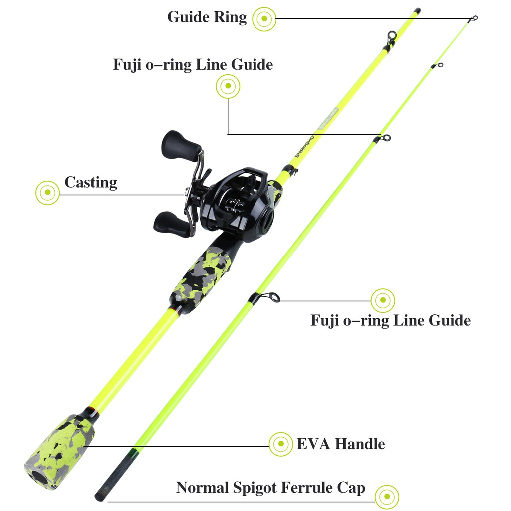 Sougayilang Bait Casting Fishing Reel With 2 Section M Casting Fishing Rod Shopee Singapore