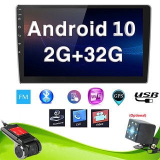 2 DIN Android Car Stereo Receiver 10.1 Inch Video Multimedia Player GPS Bluetooth WIFI 2.5D IPS HD 2GB+32GB Car Player