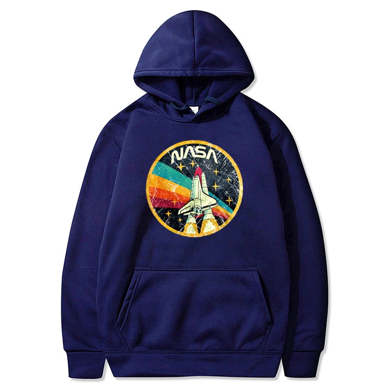 NASA® Hoodie For Boys Blue Light Solid With Design