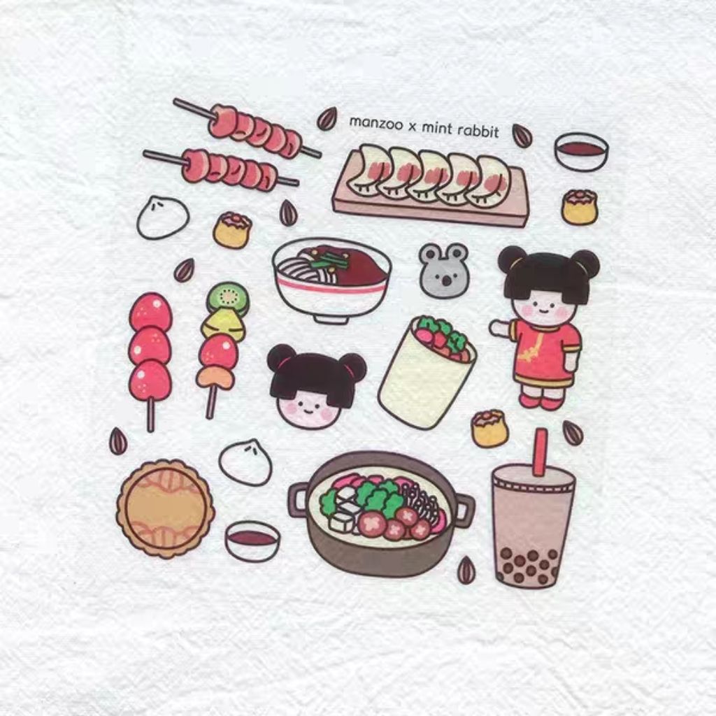 Korean Cute Girl And Koala Chinese New Year Food Special Stickers By Manzoo Pancy Shopee Singapore