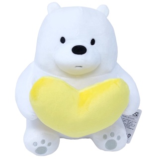 25cm We Bare Bears Sitting Winter T-Shirt Plush Toys 9.8" Ice Bear 